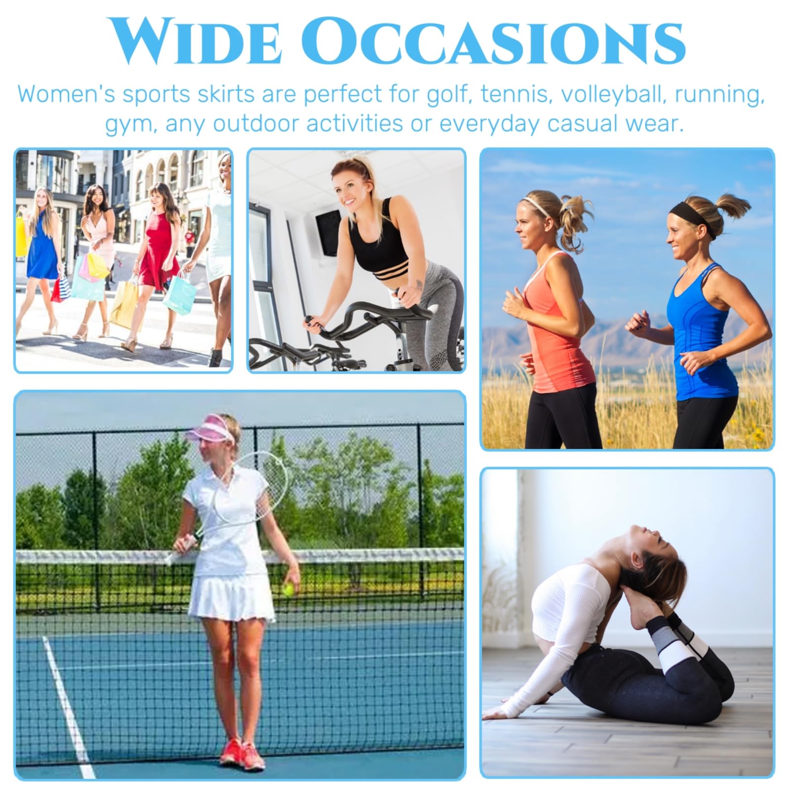 SamHeng Falda de Tenis para Mujer Faldas atléticas con Shorts Falda Plisada con Bolsillos Falda Alta Skort Entrenamiento Golf Skorts Correr Fitness Deportes Básicos Mini Falda
