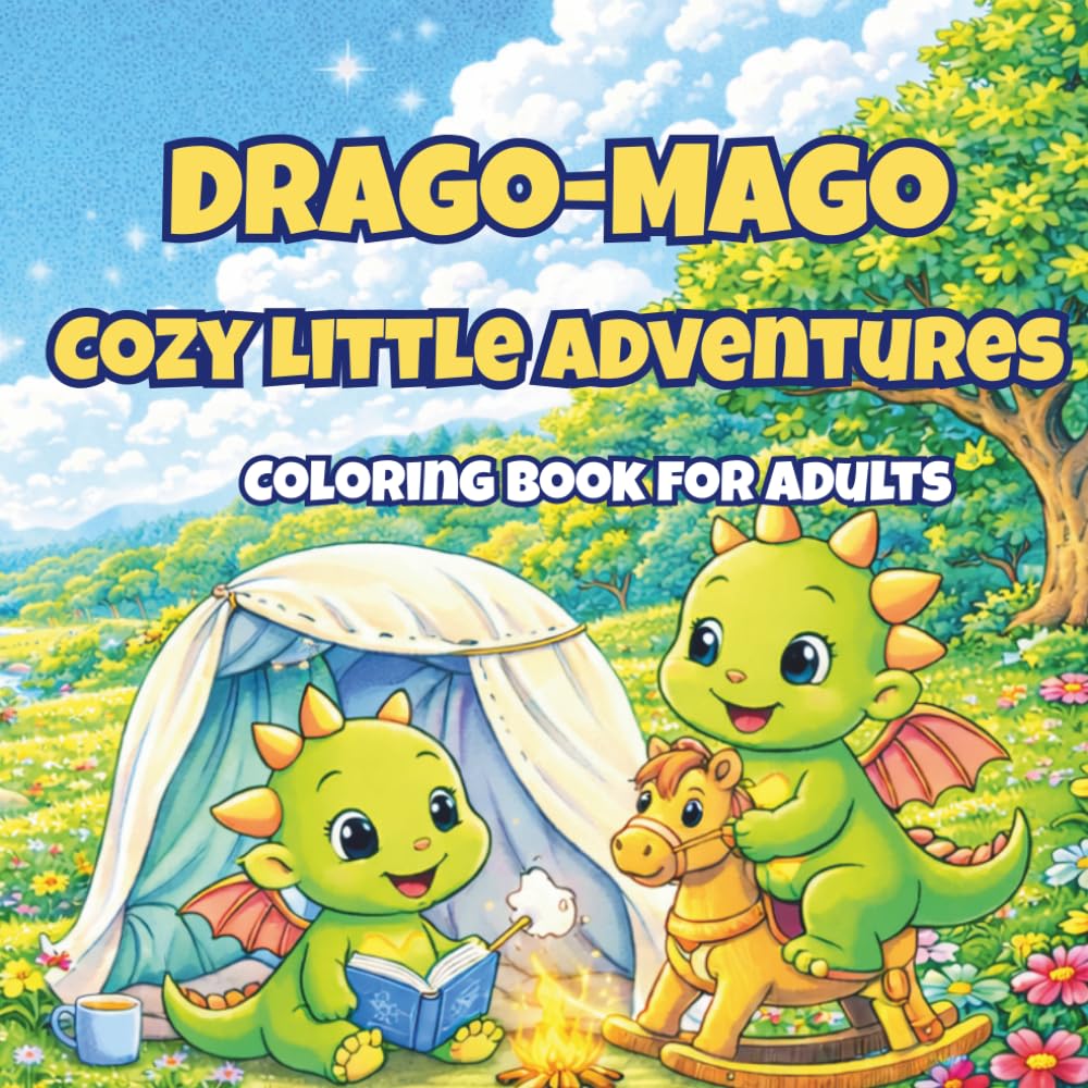 Drago-Mago Cozy Little Adventures: A Cute Kawaii Coloring Book for Adults with Relaxing Cozy Scenes