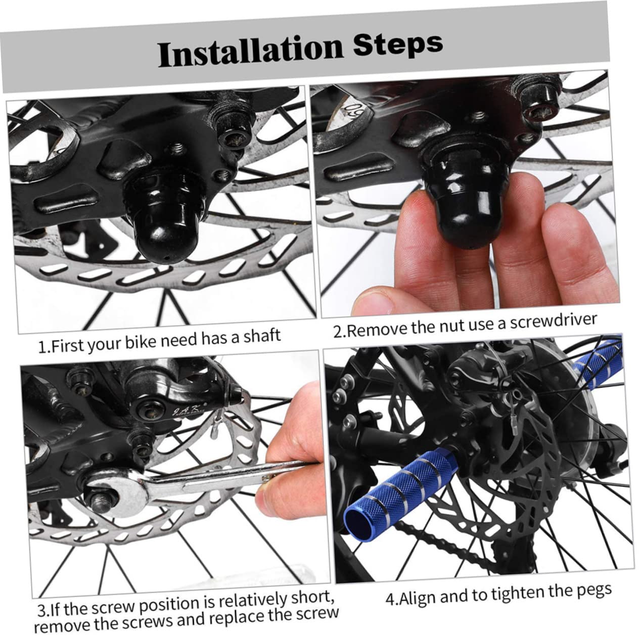 Outanaya Foot Lever for Mountain Bike Blue Footrest Lever Sturdy Material Bike Pedal
