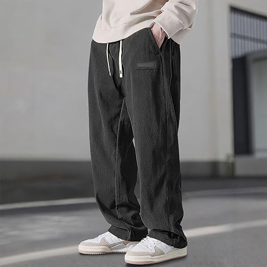 Generisch Pantalon De Parachute Baggy Pour Homme Y2K Track Pants Streetwear Pantalon De Jogging Avec Poches Y2K Jambes Larges Pantalon De Loisirs Taille élastique Pantalon De Parachute Pantalon De