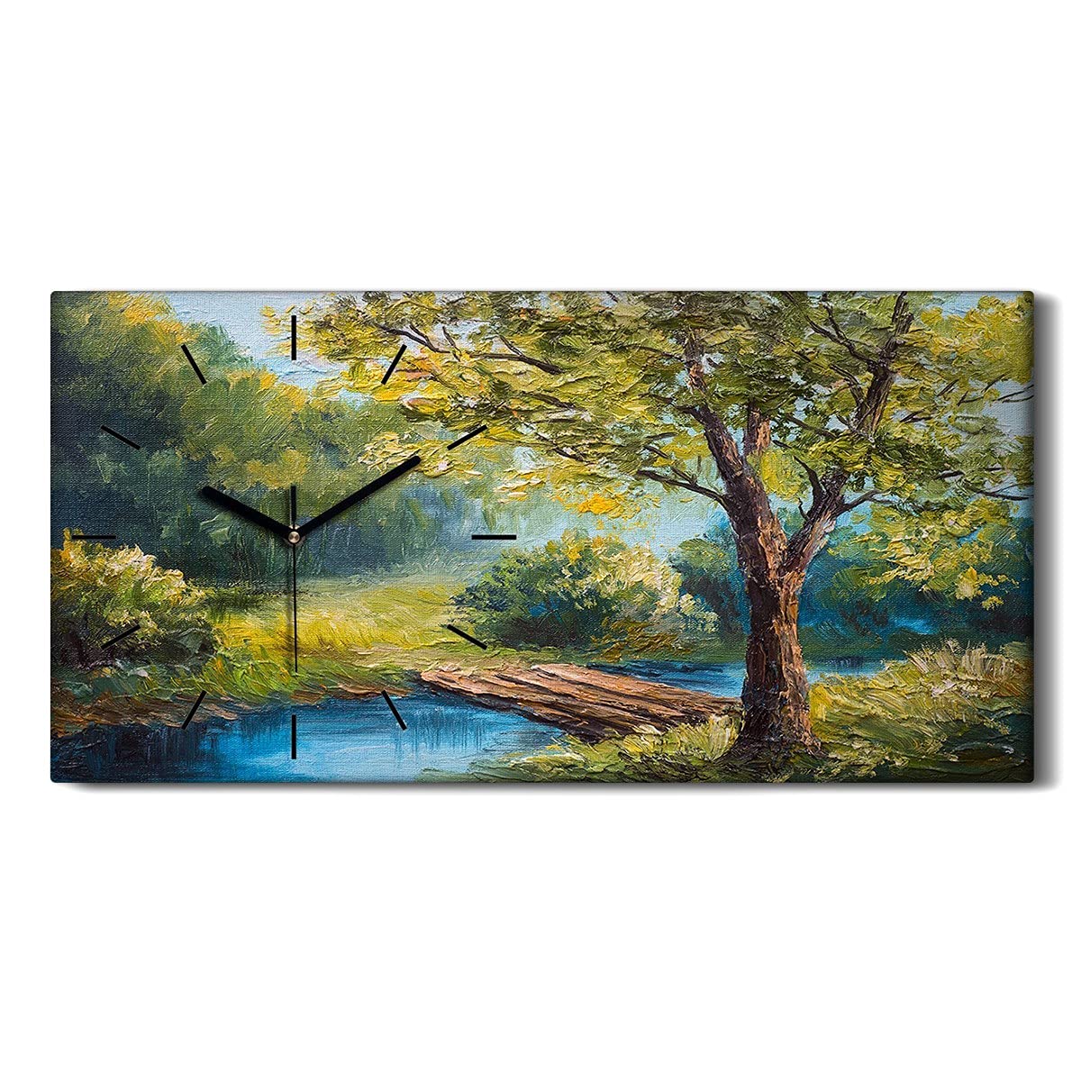 Horloge sur Toile Art Moderne Coloray Grand Format Décoration Murale