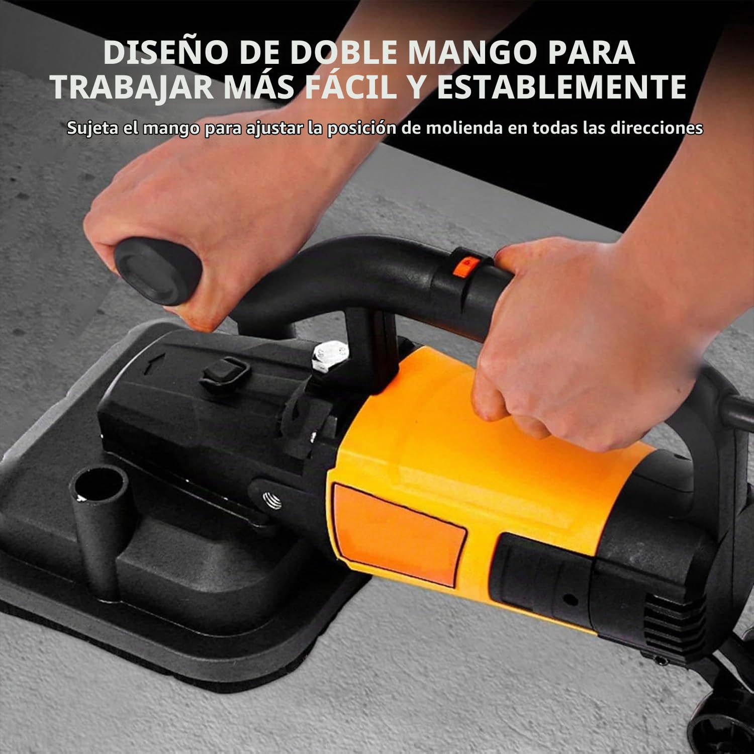 Kit de pulidora de hormigón, pulidora eléctrica de Suelos de 3800 W, 6 velocidades Ajustables, con Barra de extensión, lijadora Manual para pulir y desincrustar Metales.