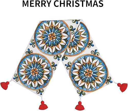 Miniatura 3 de Camino de mesa de Navidad de 60 pulgadas de largo, camino de mesa de otoño para mesa de comedor, decoración de Navidad, camino de mesa de café con