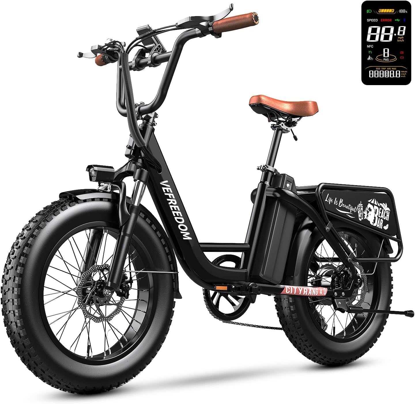 1500W Electric Bike?Fat tire Ebike, Black E Bike