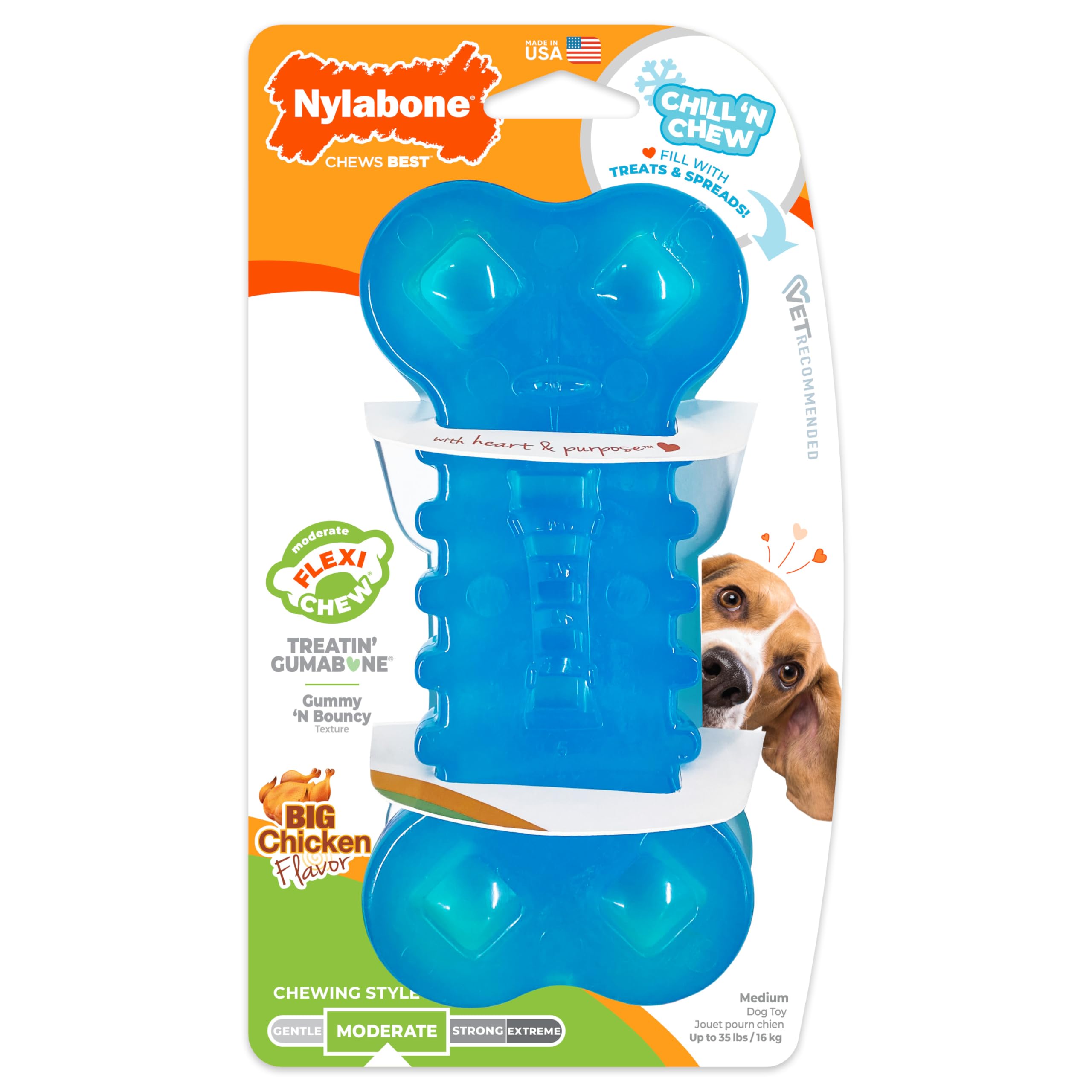 Nylabone Hundespielzeug, mittelgroß, Wolf, 1 Stück