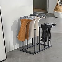 Vista 6 de Urban Deco Free Standing Shoe Racks, Boot Organizer for Tall Boots, Black Metal Boot Rack Fit for 4 Pairs, Shoe Organizer for Dorm Room, Entryway