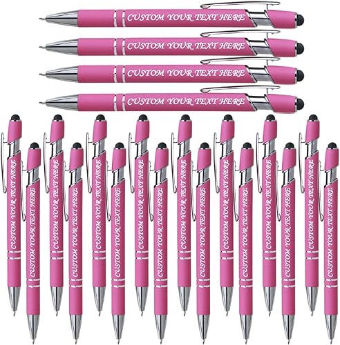 Vista 13 de 10 Pcs Personalized Pens Bulk Custom Ballpoint Pen, Engraved Pen with Name Logo Text Stylus Pens for Touch Screens Bulk-for Businesses, Office