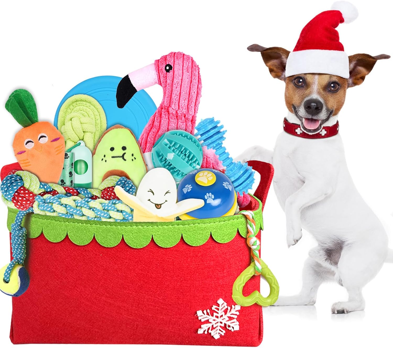 Pet Supplies 22 Pack Christmas Dog Chew Toys for Puppy Small & Medium