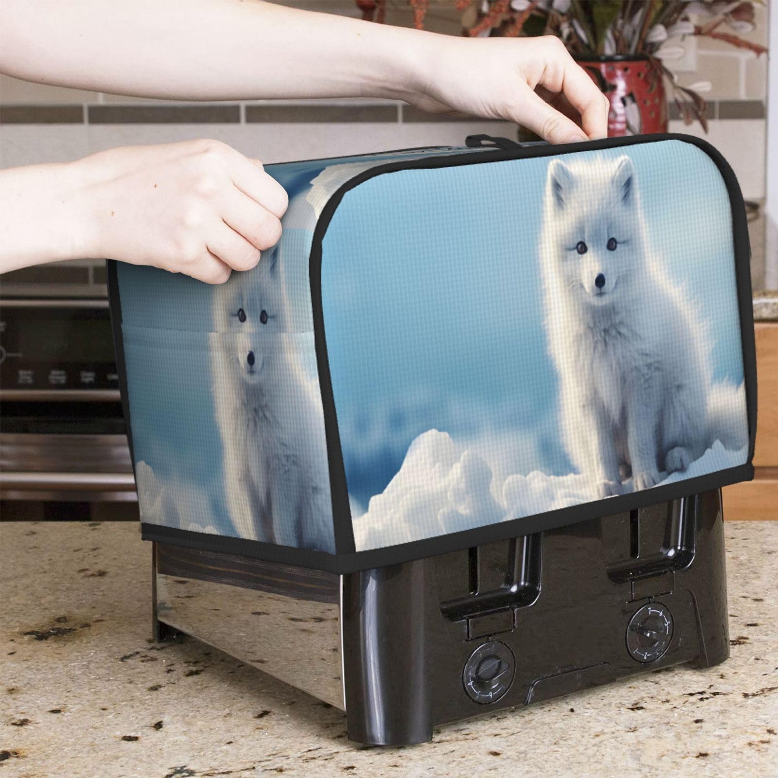 Whale Toaster Cover For 2-Slice Toasters – Waterproof, Dust-Proof, 11.4x7.9x7.5 Inch, With Pocket - View #2