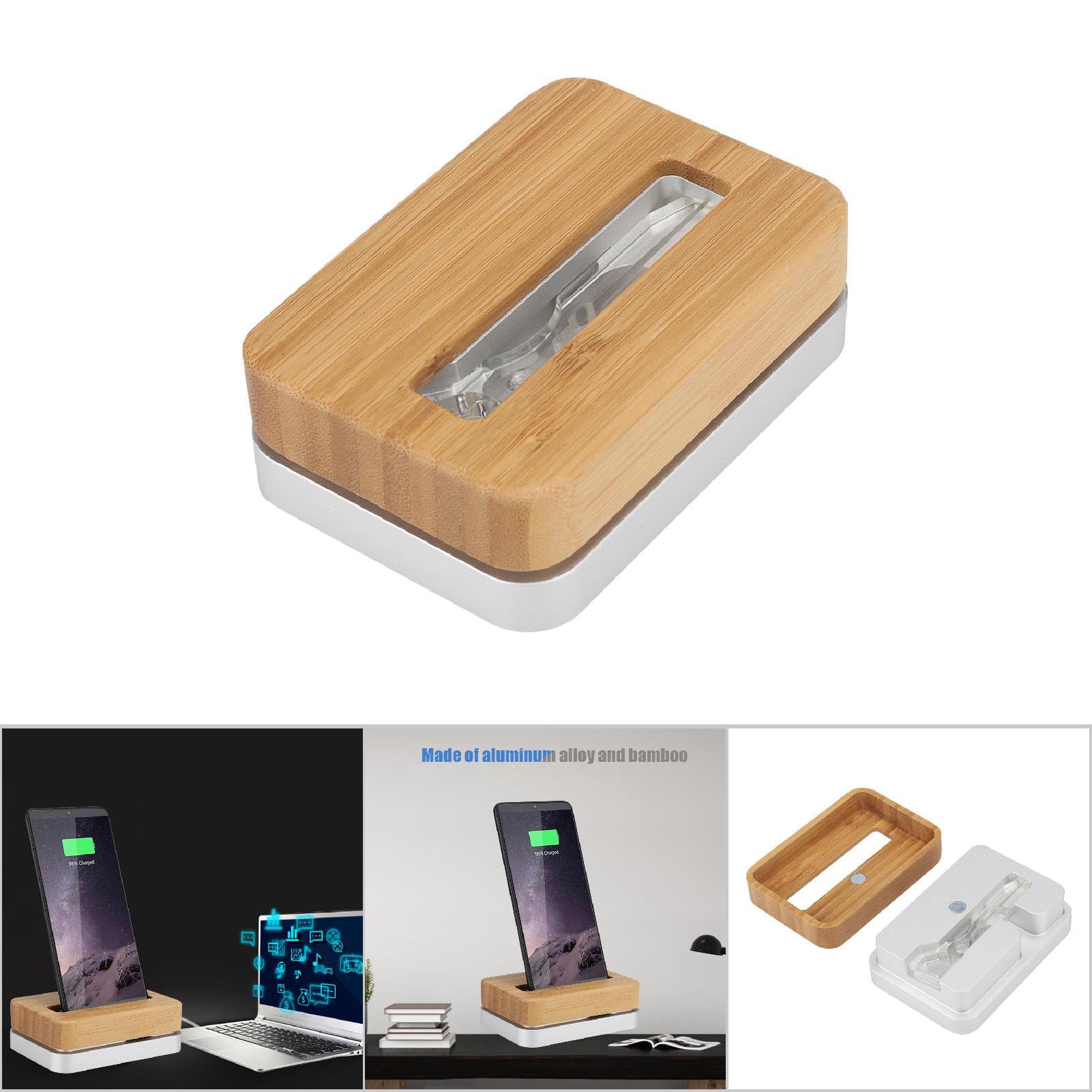 Aramox Aluminiowa Stacja Ładowania Telefonu, 6s do X Srebrny (SILVER)