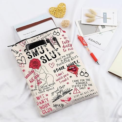Miniatura 4 de Smutty Book Lover - Funda protectora de libros con cremallera (zorra sucia)