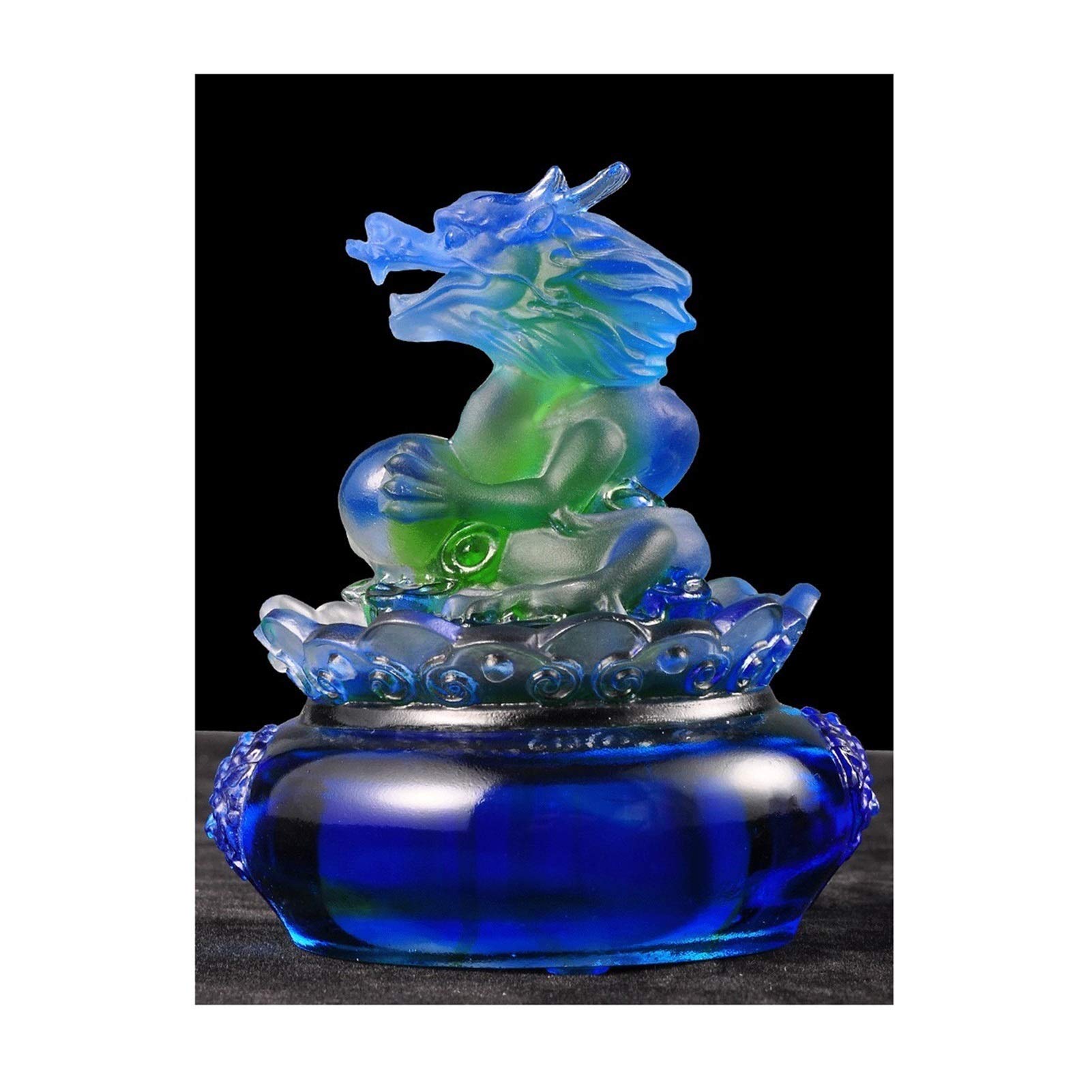 Adorno de la Fortuna Zodiac Dragon Statue Feng Shui Lucky Animal Home Sala de Estar Decoración Regalo de cumpleaños Coleccionable Péndulo de la Fortuna