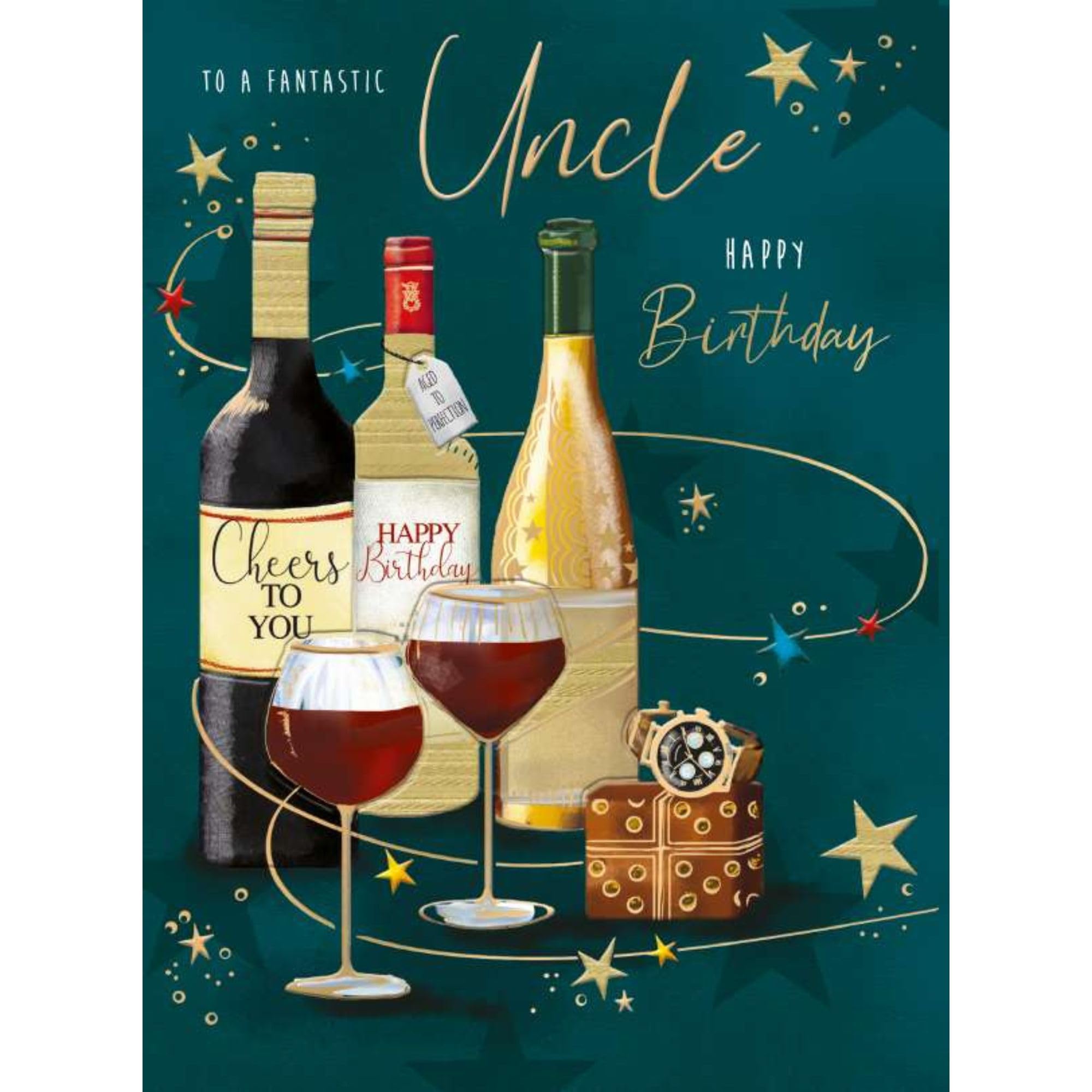 Noel Tatt Geburtstagskarte Für Den Sohn – Modernes Design Mit Kuchen & Sternen, 22,9x15,2 Cm