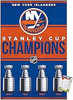 Vista 7 de Trends International NHL New York Islanders - Champions 23 Wall Poster, 34L x 22.4W, Mahogany Framed Version