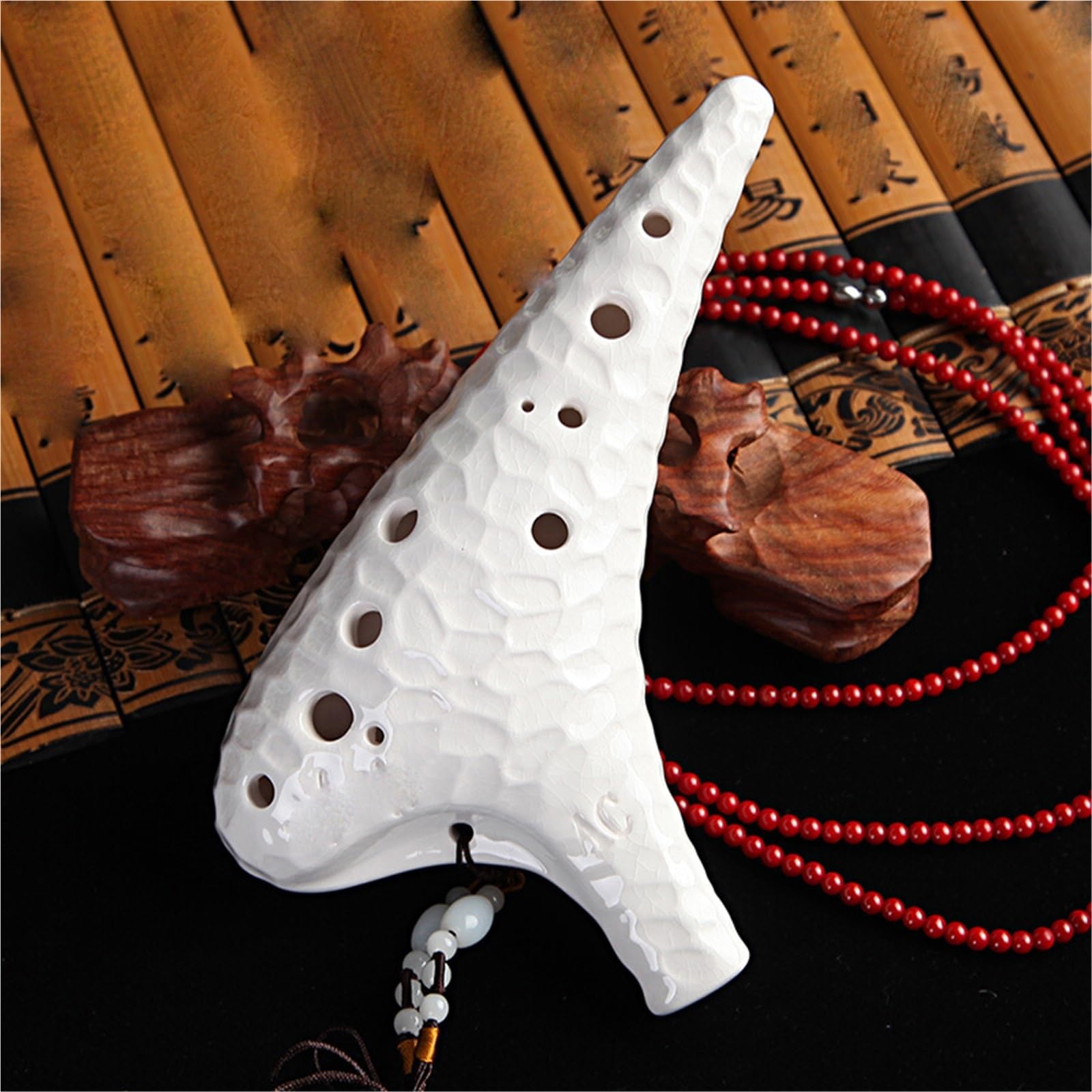 Ocarina Ocarina Alto C Chiave In Ceramica A 12 Fori Design A Onde Oceaniche Ideale Per I Principianti