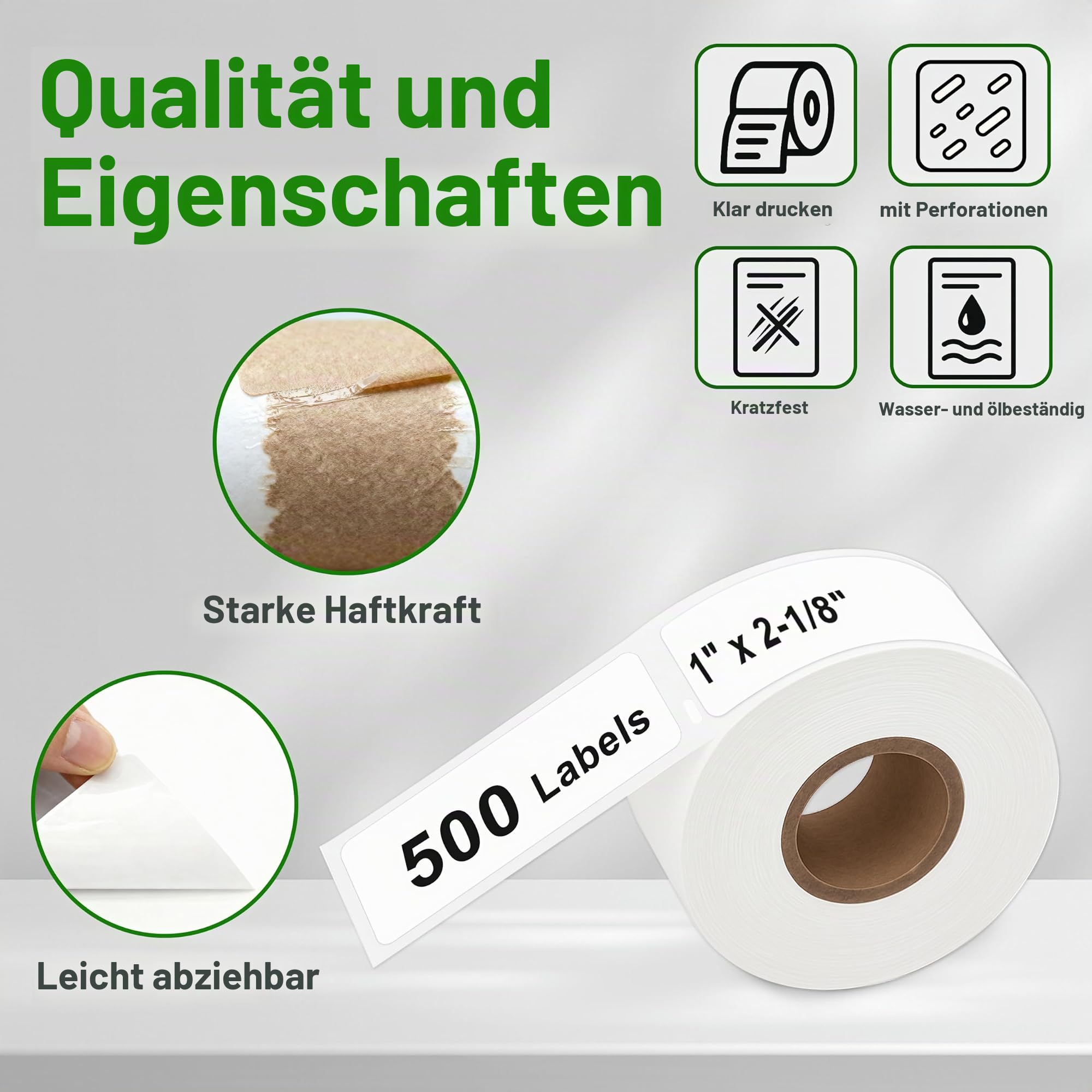6 Rollen 11352 RFID Etiketten 25 x 54 mm für Dymo LabelWriter 550 | Ersatz für S0722520 mit RFID Chip und 500 selbstklebenden Etiketten je Rolle für Dymo LabelWriter 550