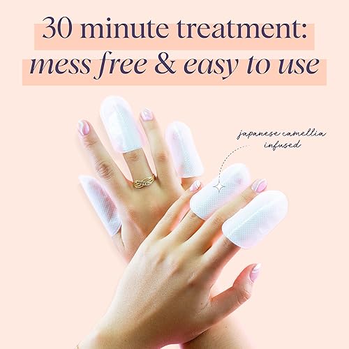 Miniatura 4 de SpaLife Aceite de camelia japonesa y vitamina E, envoltura de cutícula para uñas, paquete de 6 (60 unidades), mascarillas hidratantes para uñas,