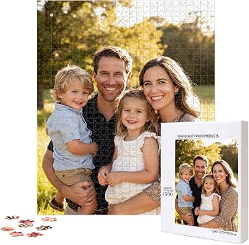 Custom Photo Puzzle,Personalized 1500 Piece Jigsaw Puzzle for Adults | Customized from your own photos, ideal gift for family, birthday, wedding and Christmas