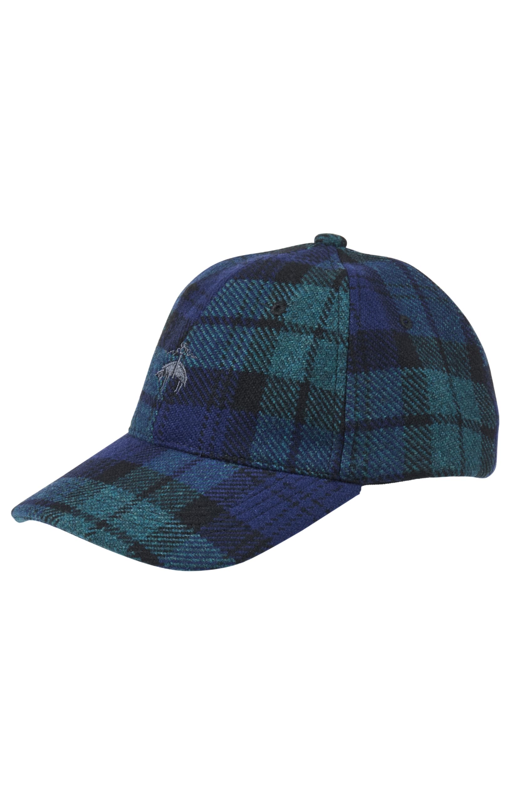 Brooks Brothers Men's 100% Wool Baseball Hat with Leather Strap & Buckle - Woven Logo One-Size Adjustable Luxury Hats