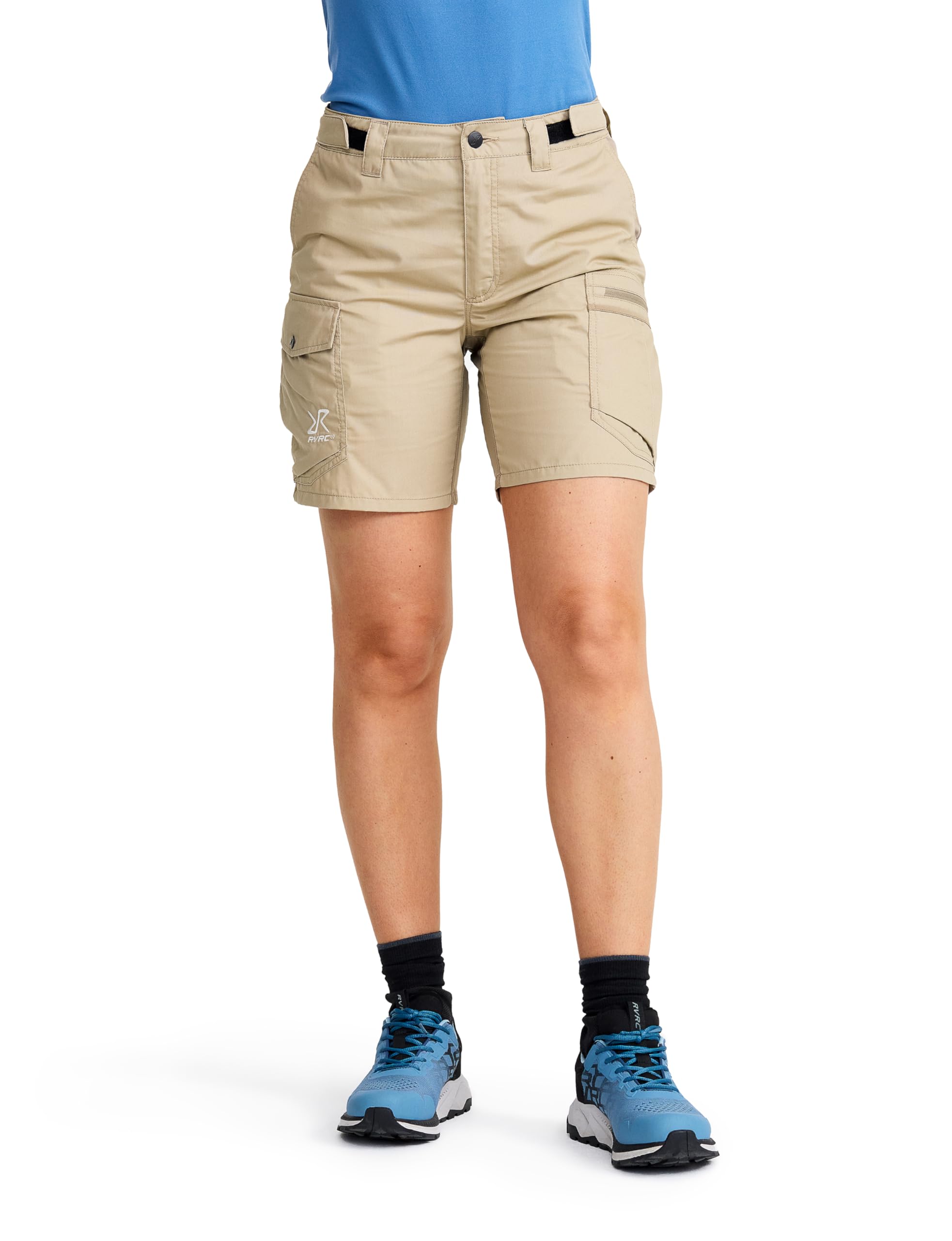 RevolutionRace Rambler Lightweight Pro Shorts for Women, Lightweight Hiking Shorts, Aluminium/Brindle, XS