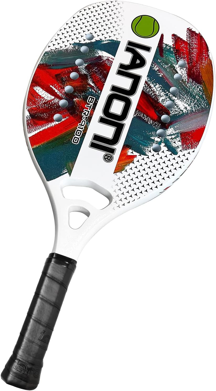 Beach Tennis Paddle Beach Tennis Racket Carbon Fiber with EVA Memory Foam Core Tennis Paddles