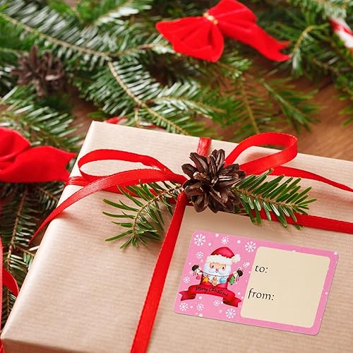 Vista 140 de Outus 500 etiquetas de Navidad, etiquetas autoadhesivas de regalo para regalos de Navidad, etiquetas de nombre de Navidad, etiquetas para papel