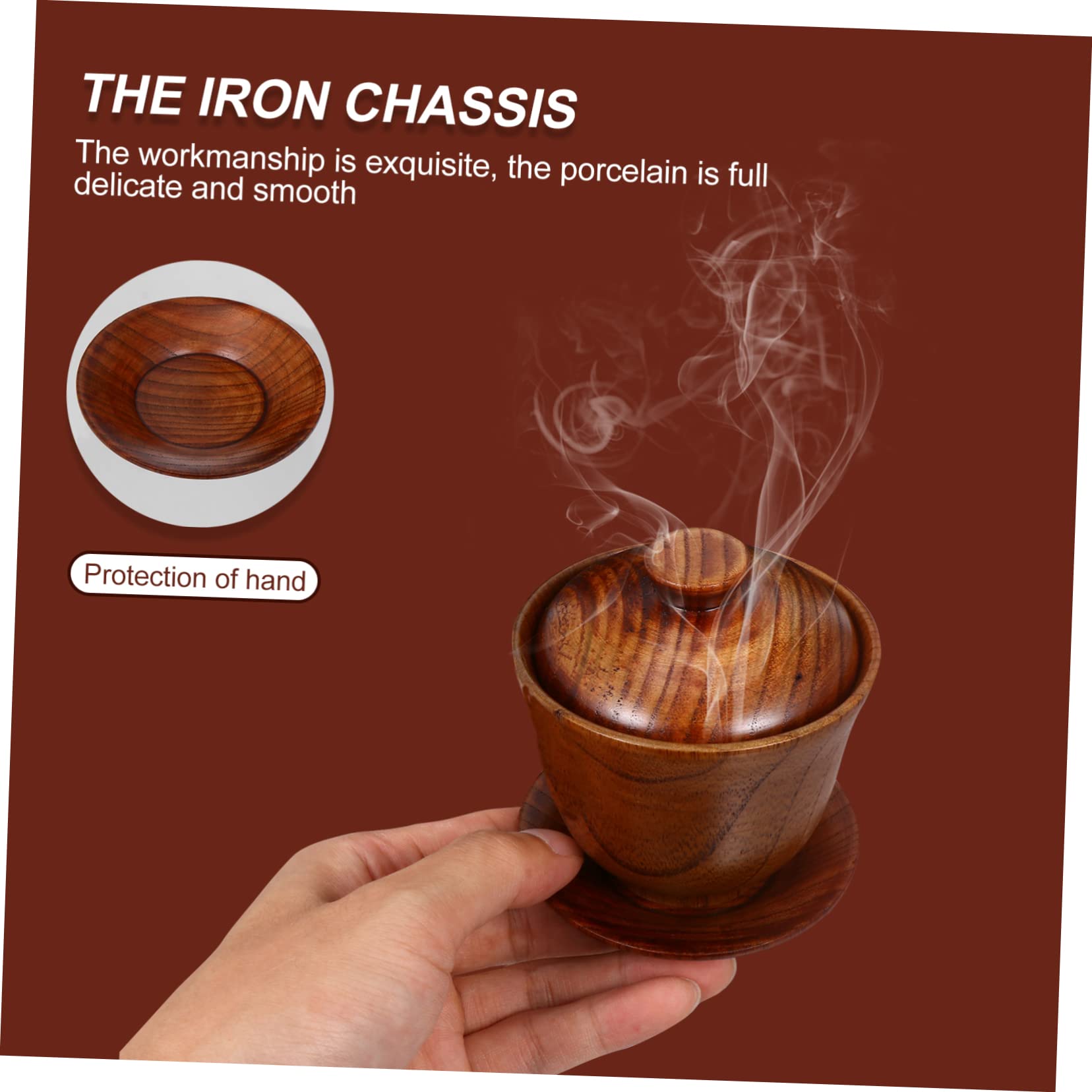 Ciieeo 3sätze Chinesische Teetasse Mit Deckel Keramiktasse Im Klassischen Stil Für Teeliebhaber Elegantes Design Für Zuhause