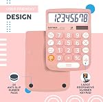 Calculatrice de bureau CATIGA 8 chiffres avec alimentation solaire et affichage LCD, grands boutons, pour la maison, le bureau, l'école, la classe et les affaires, 4 fonctions petites calculatrices de base pour le bureau, CD-8185
