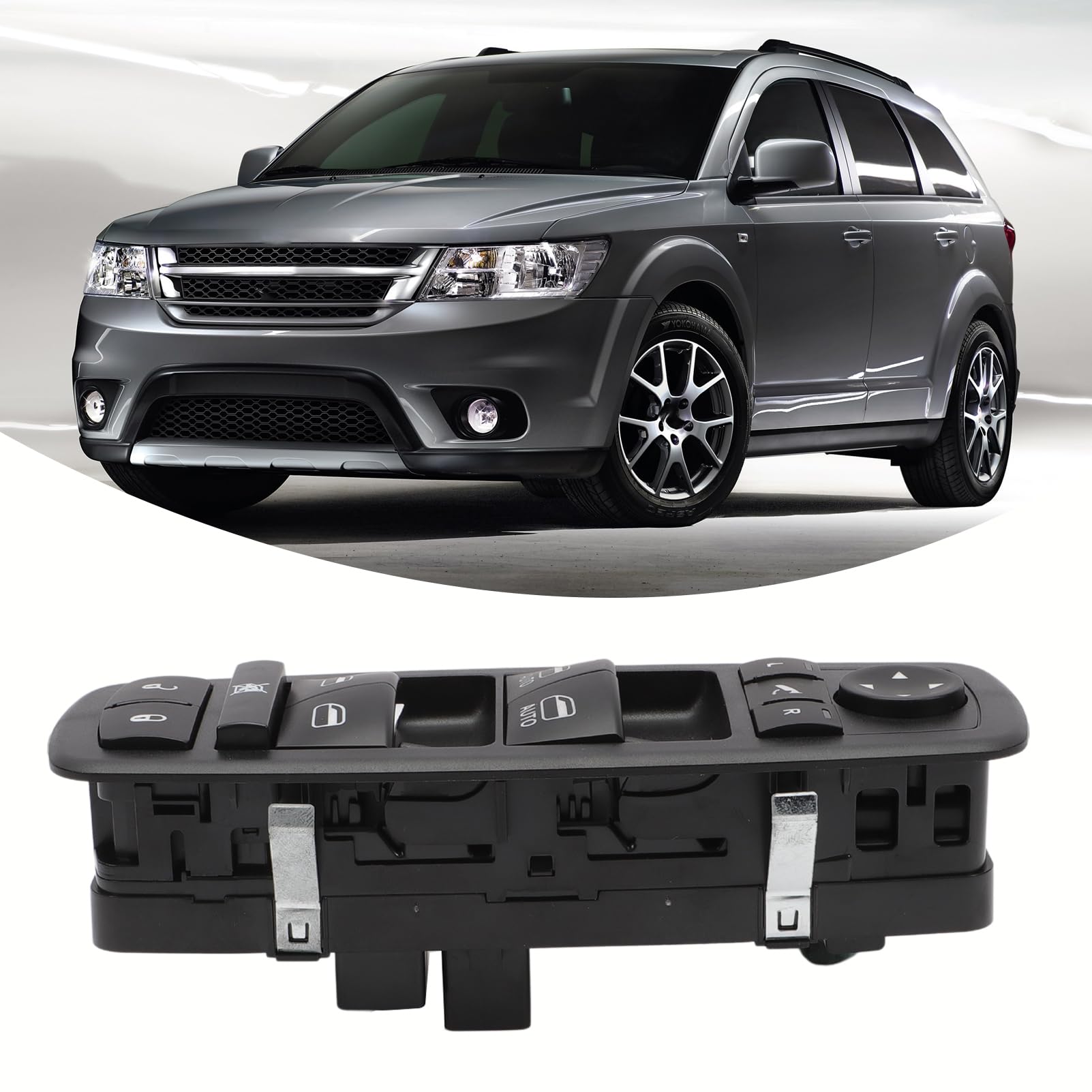 Interruttore alzacristalli auto pulsante alzacristalli lato conducente 68139806AA 68139806AB compatibile con Fiat Freemont 2011-2015 56046-826AC 56046826AC compatibile con tema 2011-2014