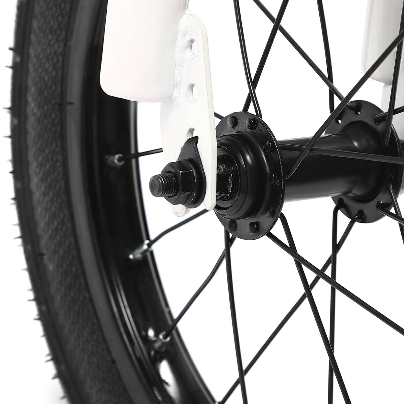 Vélo Enfant 14 Pouces, Velo Enfant avec Roues Stabilisatrices et Panier pour 3 à 5 Ans garçon et Fille, Guidon et siège réglables en Hauteur