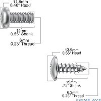 Vista 7 de Tornillos de matrícula de acero inoxidable para matrículas, marcos, cubiertas, duraderos y a prueba de óxido, juego de tornillos para placa