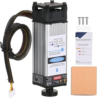 Moniss Módulo Laser 10W 450nm Cabeça Laser Gravação Comprimento Focal Ajustável Alta Precisão Gravação Plástico Couro Madeira Acrílico para Máquina de Gravação a Laser Máquina de Corte Router CNC