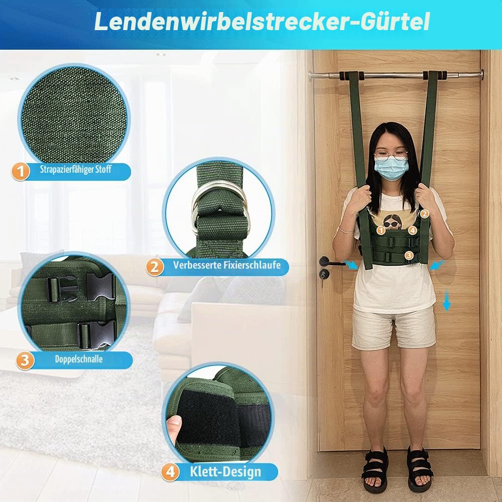 Lendenwirbel-Dekompressionsgürtel, Bandscheibenvorfall, Rückenschmerzen, Ischias, Skoliose, Wirbelsäulen-Dekompression, Maschinengeschirr, aufrechter Trainer (mittel)