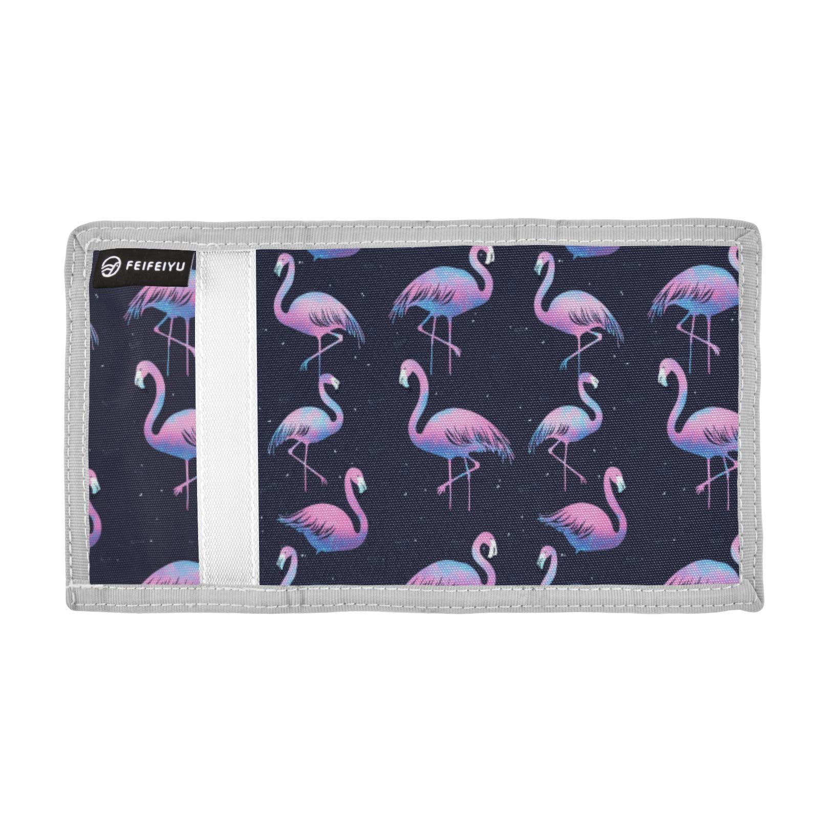 Wusikd Flamingo Kids Wallet for Boys Girls Toddler Trifold Wallet Novelty Wallet for Teens Women Men