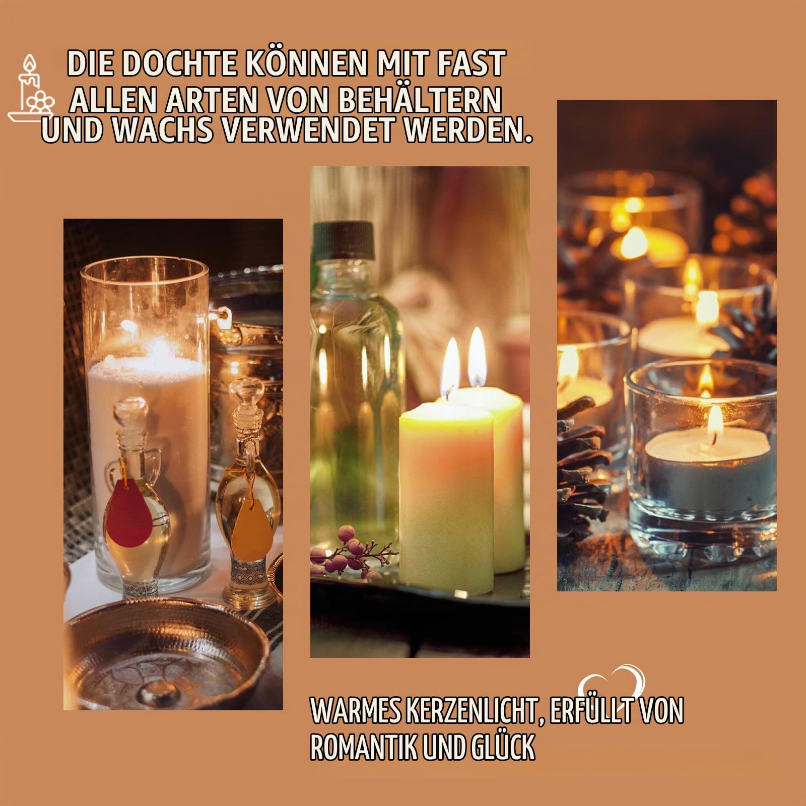 Sugeru Kerzendocht,Dauerdocht für Wachsfresser | schmelzfeuers für kerzenreste schmelzfeuers Outdoor Indoor | dochte für Kerzen | kerzenfresser | docht