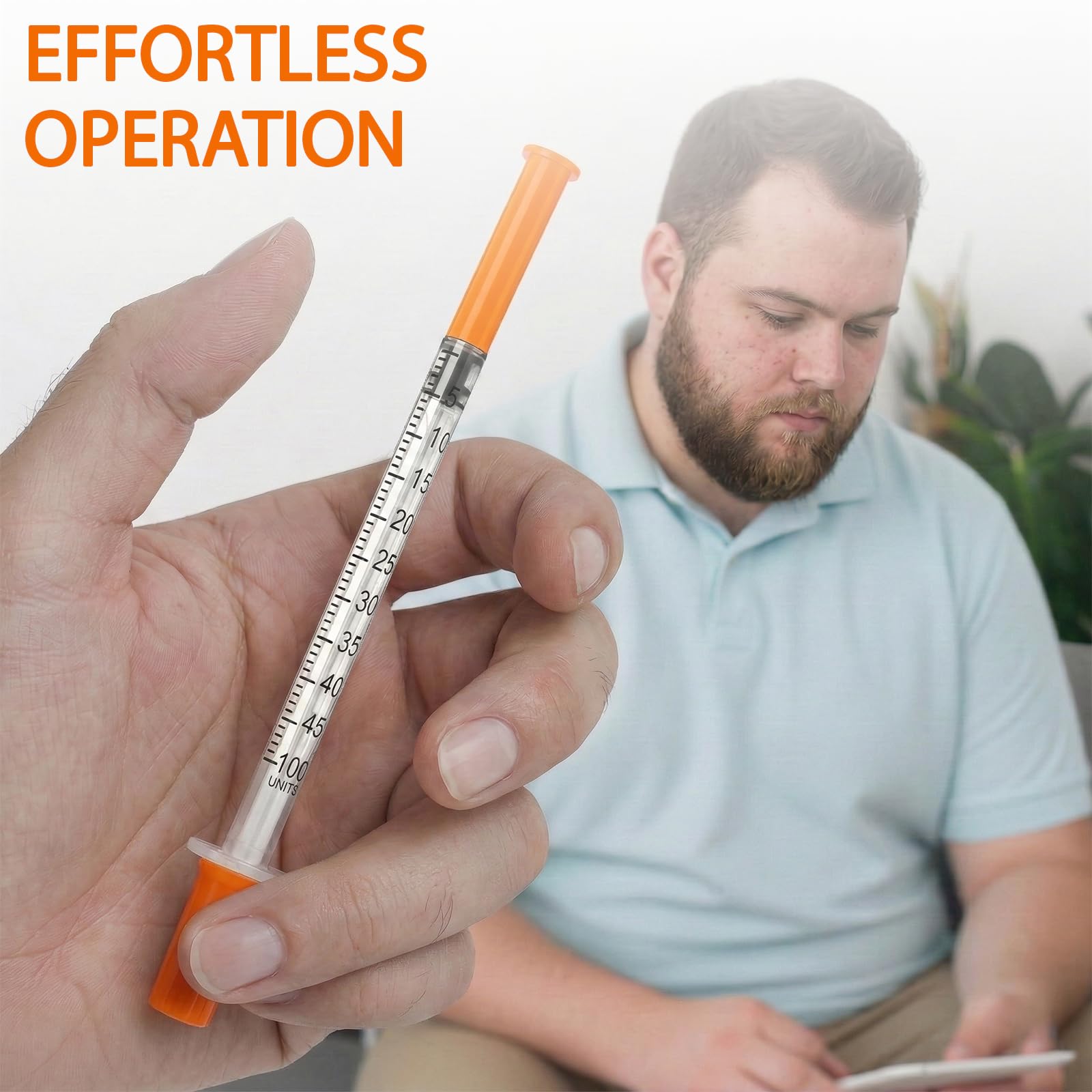 1ml/cc 31 gauge 5/16 inch syringe with needle, Syringes for glp1, PACK 100. — Amazon image 6