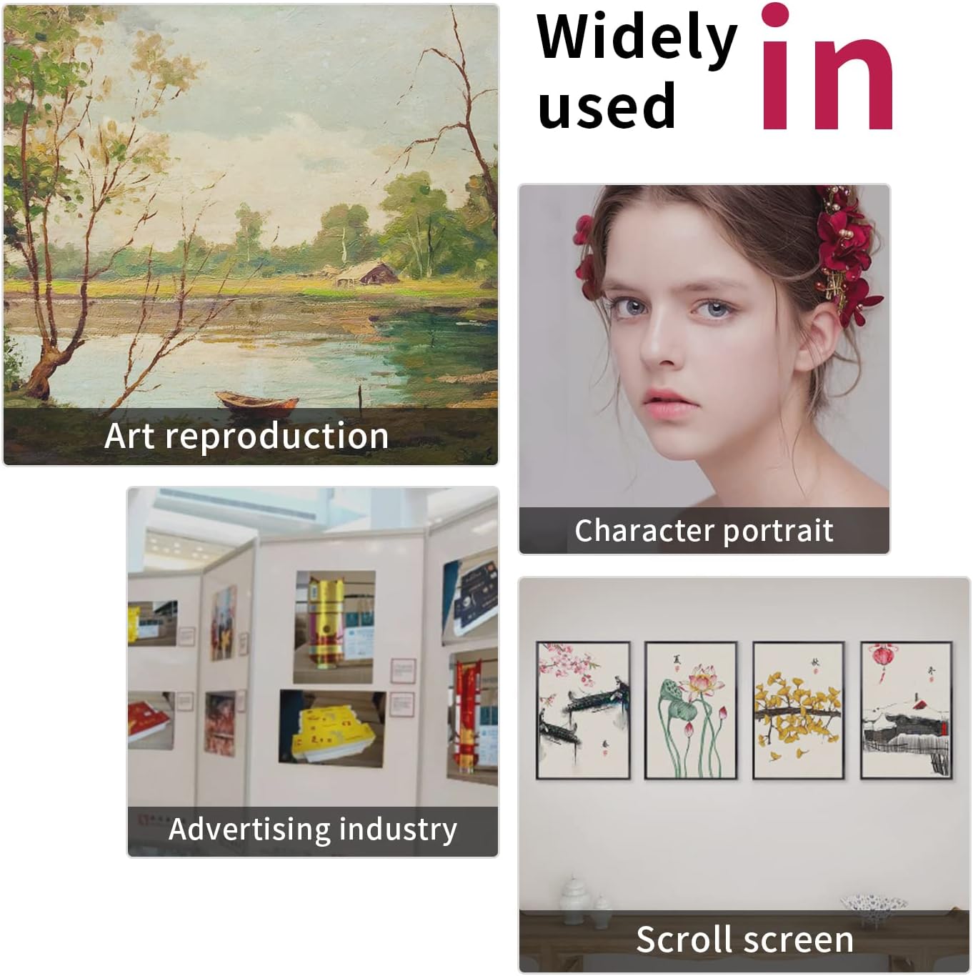 Nisorpa 30m Polyester Canvas Roll - Large White Inkjet Canvas, H 60cm x L 30m, 60cm x 3000 cm - Image 5