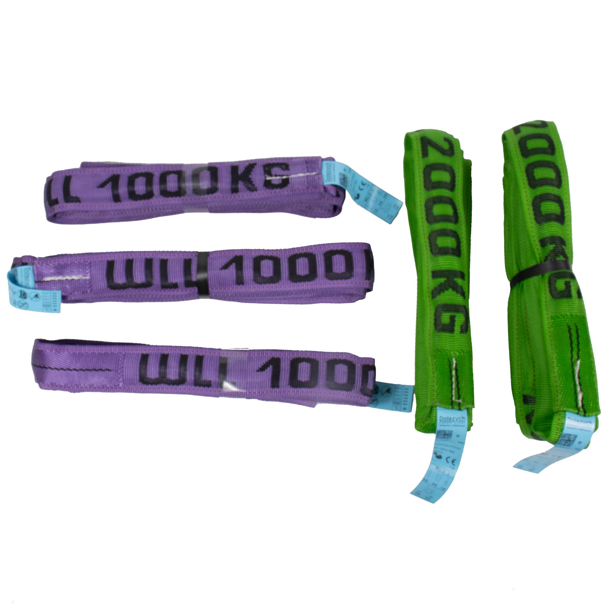 Dolezych DoPremium - Set di 5 anelli rotondi con capacità di carico da 1.000 kg fino a 2.000 kg, 5 pezzi