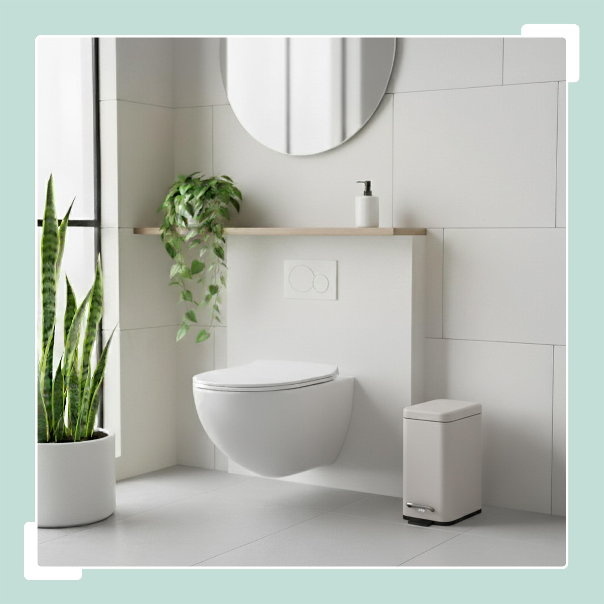 Relaxdays Cestino per Il Bagno, 5 Litri, Cestino Cosmetici con Chiusura Soft-Close, Design Opaco, a Pedale, Beige