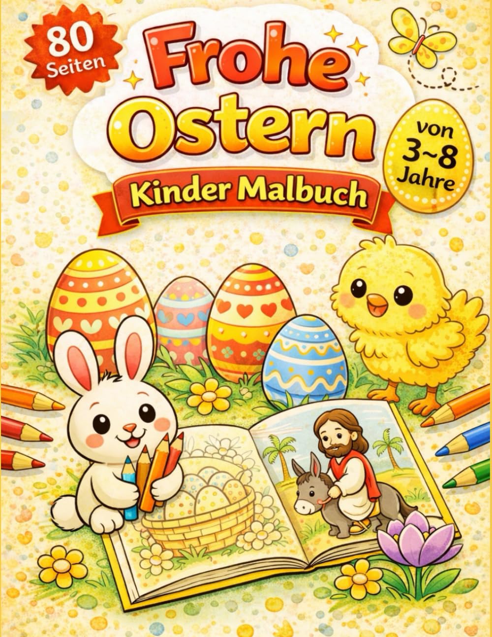 Frohe Ostern: Kinder Malbuch