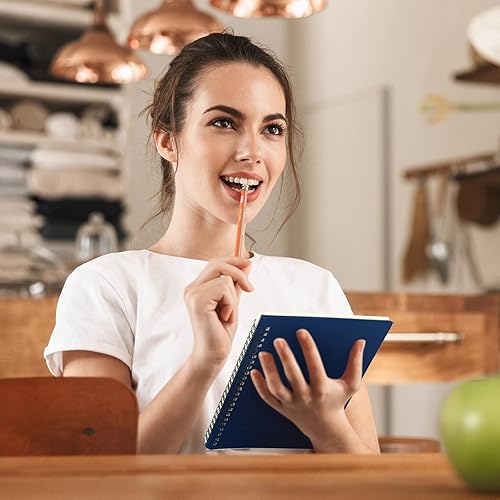 Miniatura 6 de Yahenda Cuaderno de espiral A5 con rayas universitarias de 8.3 x 5.5 pulgadas, cuaderno de papel de escritura a granel para oficina, negocios,