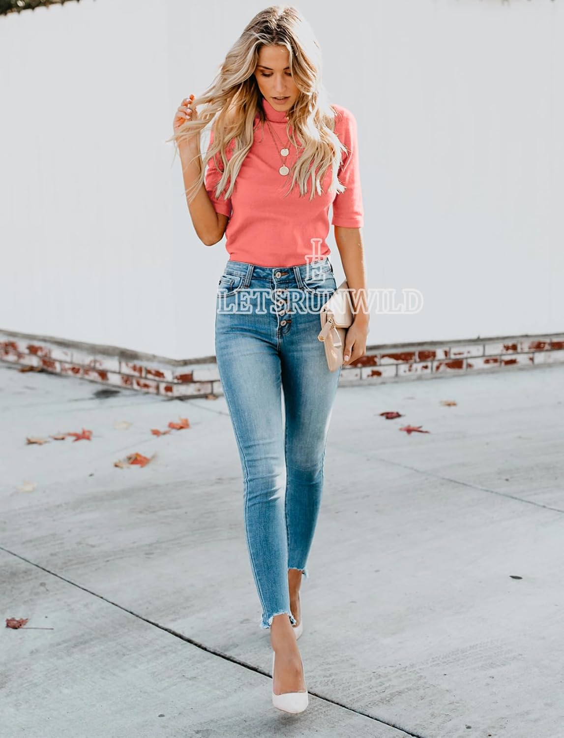 LETSRUNWILD Business Casual Tops for Women Dressy Cute Tops Mock Turtleneck Tshirts Shirts - Image 6