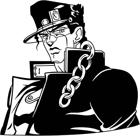 Amazon Com Jojo S Bizarre Adventure Jotaro Kujo Anime Decal Sticker For Car Truck Laptop 5 5 X 5 3 Black Arts Crafts Sewing jojo s bizarre adventure jotaro kujo anime decal sticker for car truck laptop 5 5 x 5 3 black