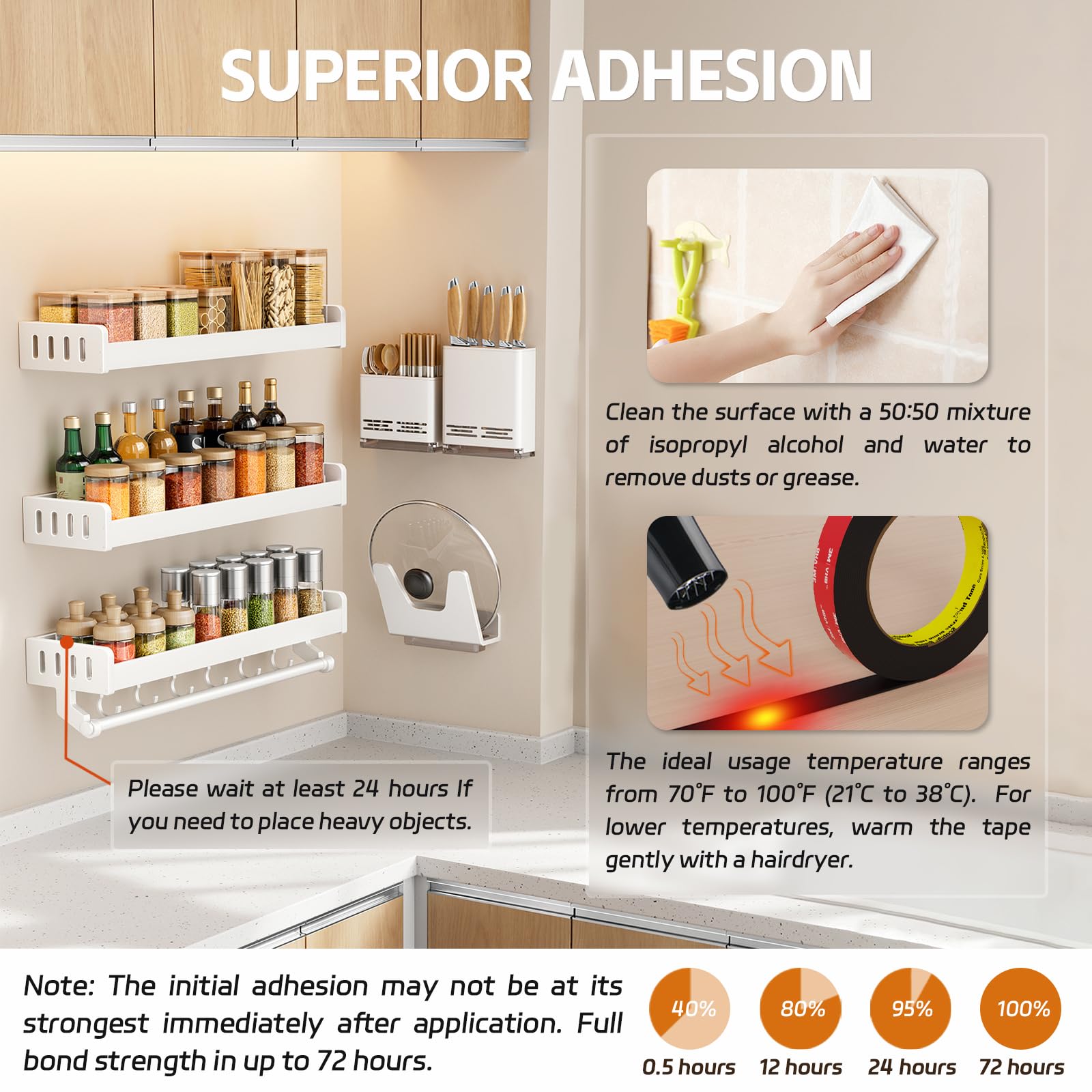 LOVSOF Double Sided Tape Heavy Duty 1 in x 16 5 ft Strong Adhesive Waterproof Mounting Tape for — view 3