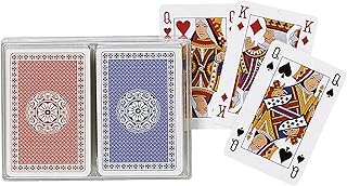 2 Pack x Plastic Playing Cards - Poker Deck Of Cards | Plastic Coated | Solitaire Cards Game | Fun Family Card Games | Standard 52 Cards With 2 Jokers Cards | Snap Blackjack Card Games