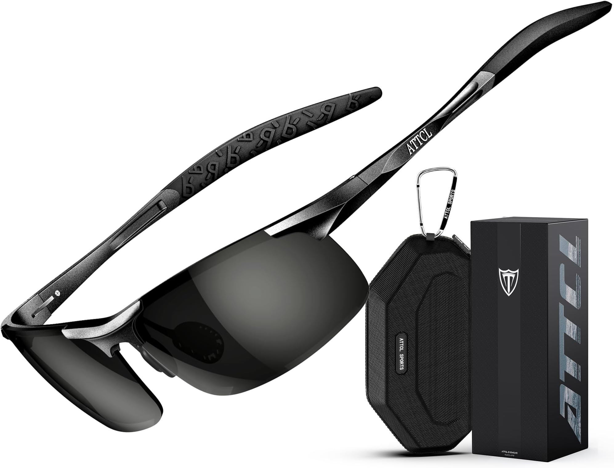 Polarised Sunglasses Mens Sports: UV400 Protection Anti Glare Wrap Around Lightweight Cycling Running Golf Driving