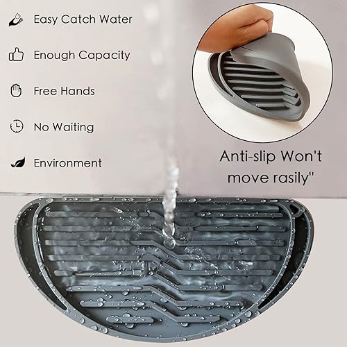 Miniatura 2 de Bandeja de goteo con dispensador de agua, bandeja de goteo para máquina de café, almohadilla de desbordamiento para refrigerador, 2 unidades