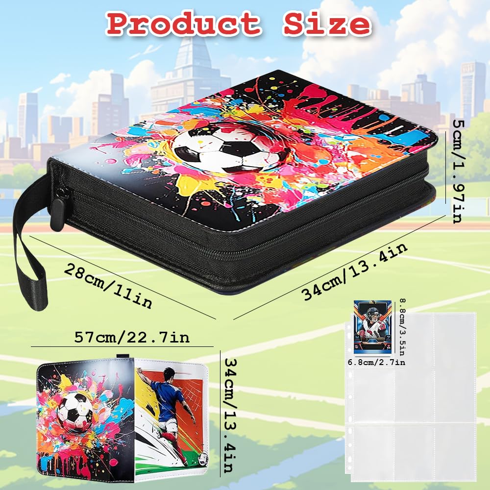 Carte da collezione album da calcio, 4 tasche, raccoglitore per carte da calcio, 900 carte da calcio, scrapbooking, carte sportive, cartelle per il calcio, carte da collezione