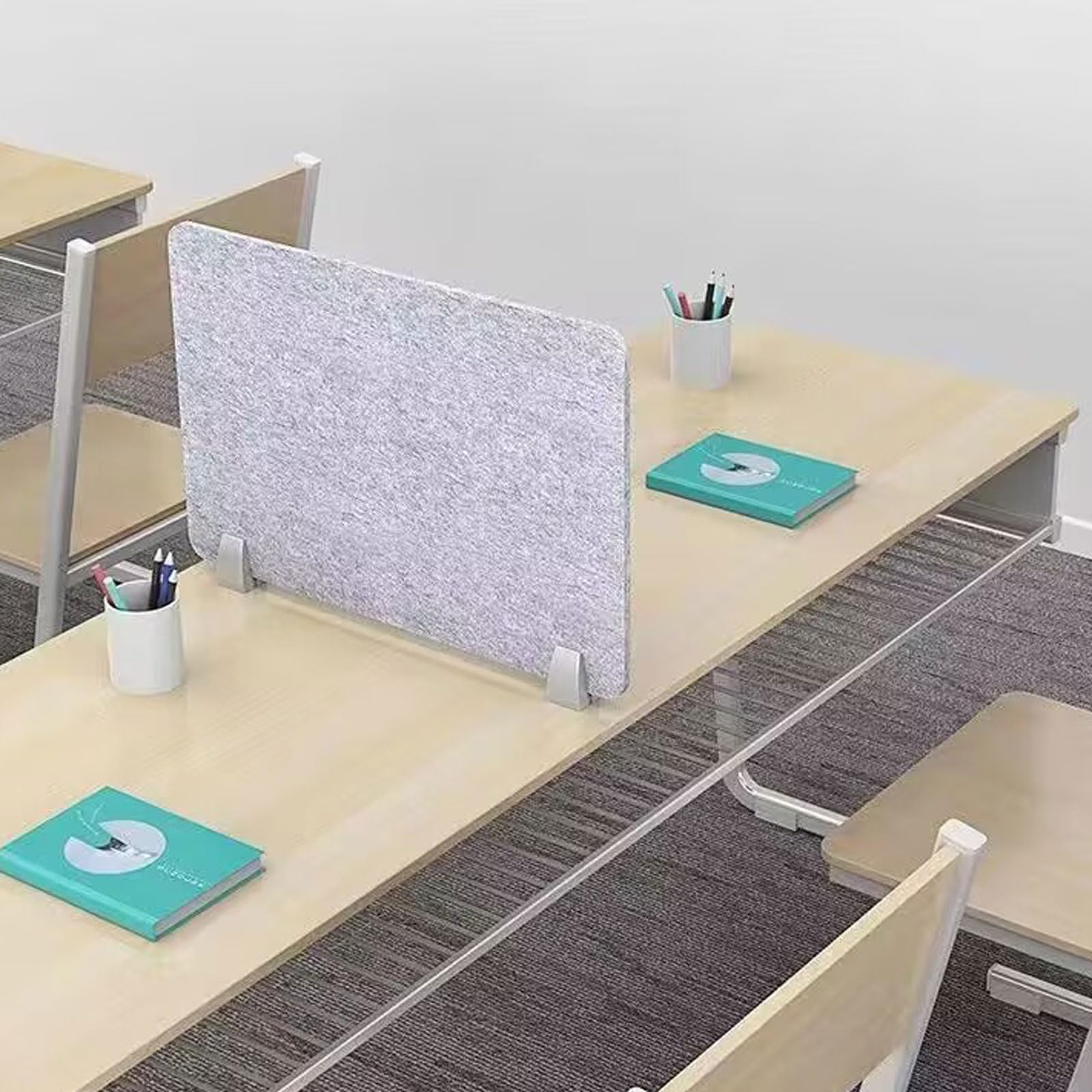 Séparateur de bureau portable en acrylique - Réduction du bruit - Écran acoustique à clipser pour une meilleure intimité - Contrôle de la distraction visuelle pour espace de travail et studio