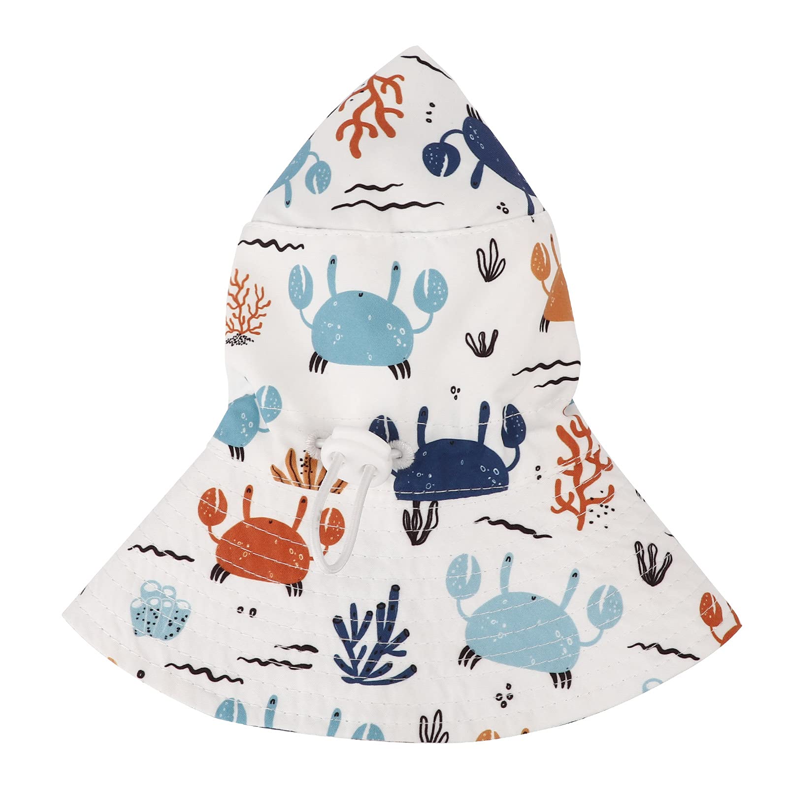 DRESHOW Unisexo Bebé Niña Niño Sombrero de Sol Verano Algodón Ajustable Pescador Gorra Protección de Sol Anti UV Para Exteriores/Natación/Playa/Piscina UPF 50+ — view 5
